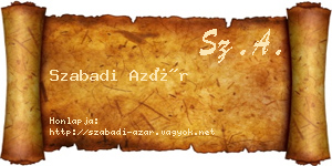 Szabadi Azár névjegykártya